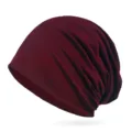 Gorro de malla burdeos ligero y transpirable para deportes y ciclismo masculino - Talla Única (56-60cm) / Patrón de puntos / Burdeos