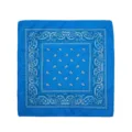 Bandana azul con patrón paisley pañuelo cuadrado para hip hop y street dance - Azul lago