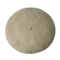 Elegant oatmeal beige wool knit beret for women, cozy winter warm vintage painter cap style - Beige
