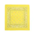 Bandana cuadrada clásica amarilla con diseño de cachemira para estilo hip-hop y streetwear - Amarillo 1