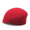 Elegante boina de lana roja para mujer, accesorio clásico de sombrero estilo azafata - Talla única / Rojo