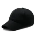 Casquette de baseball classique en laine noire pour la chaleur hivernale en plein air - Noir (Tout Tricot)