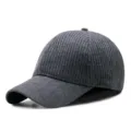 Casquette de baseball classique en laine tricotée gris anthracite pour l'hiver - Gris (Tout Tricot)