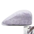 Elegante atmungsaktive Damen-Schlägermütze aus helllilafarbener floraler Spitze mit Verschluss - 56-58cm / Hellviolett (Druckknopf)