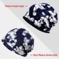 Berretto in pizzo blu con motivo a farfalla, versioni felpata e sottile elegante - Stile Sottile - Cima Chiusa / Stile Fiore Farfalla / Blu zaffiro