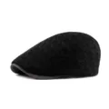 Stylische schwarze Spitzen-Baskenmütze für Damen, atmungsaktive Sommer-Sonnenschutzkappe - 56-58cm / Mesh Schwarz (Druckknopf)
