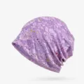 Berretto elegante in pizzo viola traspirante decorato con strass colorati da donna - Stile Sottile - Cima Chiusa / Stile con Strass Colorati / Viola