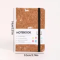 Cuaderno de corcho con banda elástica y patrón de ciervo, 200 páginas papel 80g, diario. - Estilo Alce