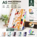 Taccuino a spirale A5 con copertina a frutti e divisori staccabili per scuola e ufficio - A5 / Stile INS Frutta Tropicale