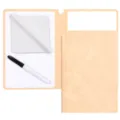 Set taccuino lavagna cancellabile A5 portatile color pesca con pennarello e panno - 1 Penna Nera + Panno / Bianco avorio
