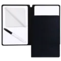 Quaderno lavagna bianca A5 cancellabile portatile con pennarello e panno in nero - 1 Penna Nera + Panno / Nero