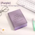 Violettes Notizbuch mit Fruchtmotiv und 200 Seiten für tragbare Notizen unterwegs - Blanko-Stil / 400 Seiten / Traubenlila