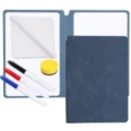 Set lavagna bianca cancellabile A5 con pennarelli, gomma e panno in colore blu - 3 Penne + Panno + Gomma / Blu scuro