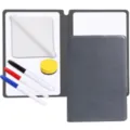 Quaderno lavagna bianca cancellabile portatile A5 con pennarelli e gomma, grigio scuro - 3 Penne + Panno + Gomma / Grigio