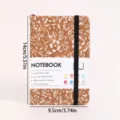 Cuaderno de corcho con estampado floral y banda elástica, diario de 14x9.5cm con 200 páginas. - Estilo Floral