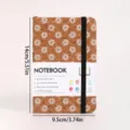 Cuaderno de corcho con banda elástica, estampado de margaritas, diario ecológico 14x9.5cm. - Estilo Flor de Pascua