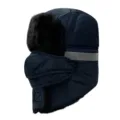 Colbacco invernale blu navy con striscia riflettente e maschera staccabile per sci - Taglia unica / Blu Scuro Riflettente
