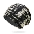 Gorro de rayas moderno con diseño desgastado para actividades al aire libre en otoño - Talla única / Patrón de Graffiti / Beige