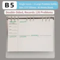 Set de classeur à anneaux transparent B5 avec deux recharges de correction pour les étudiants - 学长推荐活页夹加大题内芯两本套 / B5壳加六十张内页