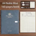 Professionelles A4-Loseblatt-VIP-Registrierungsbuch in Blau mit Stift und Ersatzminen - 320 Seiten (Inklusive 1 Gelschreiber) / A4 Größe / Königsblau