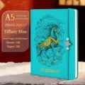 2026 Year of the Horse A5 daily planner notebook in cyan with Chinese knot - 中国结横线本 / A5规格200页 / Teal