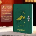 2026 Year of the Horse A5 Planner in Dark Green with Chinese Knot Detail - 中国结横线本 / A5规格200页 / Dark Green