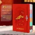 Red 2026 Year of the Horse A5 business planner notebook with decorative Chinese knot - 中国结日程本 / A5规格400页 / China Red