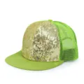 Stylish gold sequined baseball cap with neon green mesh back for summer - Adjustable (56-60cm) / Bright Green Sequin