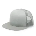Premium light gray hip hop flat brim trucker hat featuring a breathable mesh back design - Adjustable (56-60cm) / Light Gray