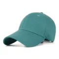 Berretto da baseball verde acqua semplice con visiera curva e sei pannelli - Smeraldo