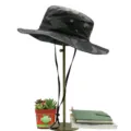 Outdoor camouflage boonie hat with wide brim for sun protection and fishing activities. - Camouflage No.5 Style
