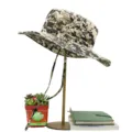 Men's outdoor digital camouflage boonie hat with wide brim for sun protection and fishing - Grid Pattern No.2 Style