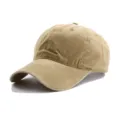 Gorra de béisbol de algodón lavado vintage en color caqui, sombrero ajustable estilo retro - Ajustable para Circunferencia de Cabeza de 55-59cm / Estilo de Cierre de Hebilla en D / Caqui