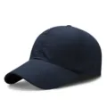 Berretto da baseball blu scuro ad asciugatura rapida con fori laser per la protezione solare - Regolabile (Adatto per circonferenza testa 56-59cm) / Stile Semplice / Blu scuro