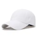 Berretto da baseball bianco a asciugatura rapida perforato per sport estivi all'aperto - Regolabile (Adatto per circonferenza testa 56-59cm) / Stile Semplice / Bianco