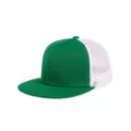 Casquette de camionneur réglable verte et blanche à bord plat avec dos en filet respirant - Réglable (56-60cm) / Vert Maille Blanche