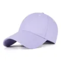 Cappellino da baseball minimalista in cotone viola chiaro per protezione solare e uso quotidiano - Viola chiaro