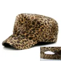 Casquette militaire léopard en peluche douce pour rester bien au chaud en hiver - Réglable Convient 56-59cm / Petit Imprimé Léopard-Khaki