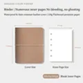Libreta de hojas sueltas Morandi en beige moka con páginas blancas de 120g - Páginas en Blanco / Mochami