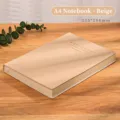 Minimalistisches A4 Notizbuch aus weichem Leder in elegantem Beige für Business und Studium - Beige