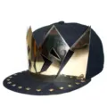 Casquette hip-hop noire à bord plat avec couronne king en métal doré et rivets décoratifs - 56-60cm / Style BOY / Noir