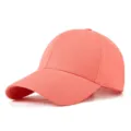 Cappellino da baseball classico rosa corallo tinta unita per protezione solare all'aperto - rosa corallo