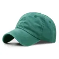 Gorra de béisbol vintage de algodón lavado en verde bosque para protección solar - Ajustable para Circunferencia de Cabeza de 55-59cm / Estilo de Cierre de Hebilla en D / Verde Oscuro