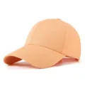 Cappellino da baseball minimalista in cotone color pesca con visiera curva per esterni - Giallo Albicocca