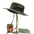 Durable camouflage boonie hat for men with adjustable chin strap and sun protection - Camouflage No.9 Style
