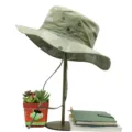 Men's camouflage fishing bucket hat with wide brim and adjustable chin strap for sun protection - Camouflage No.11 Style