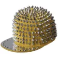 Adjustable 55-60cm / Yellow with Silver Studs