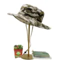 Mens wide brim camouflage bucket hat for outdoor sun protection and fishing gear - Camouflage No.14 Style