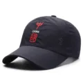 Berretto da baseball blu scuro traspirante ad asciugatura rapida con ricamo China - Regolabile (56-59cm) / Stile Ricamo Cina / Blu Notte
