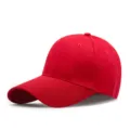 Cappellino da baseball in cotone rosso tinta unita per uomo e donna, berretto parasole - Rosso